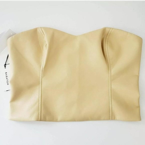 Aritzia Vegan Leather Bustier - Picture 1 of 6